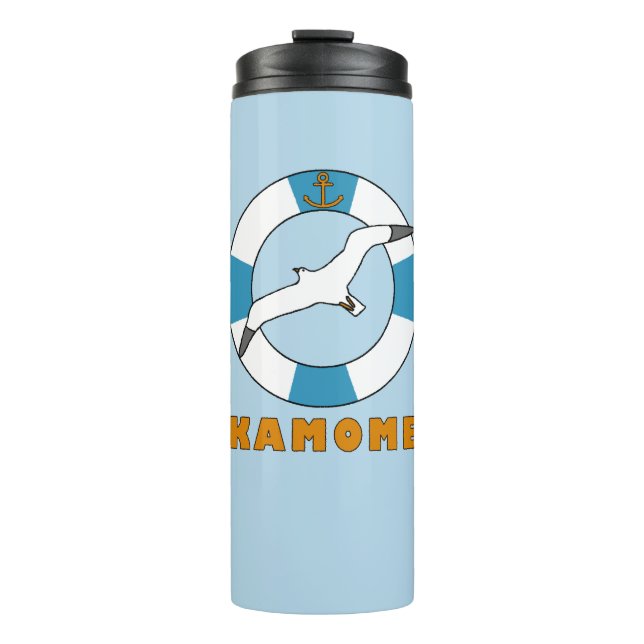 Seagull und Swim Ring Light Blue Thermosbecher (Vorderseite)