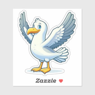 Seagull Vogel, kundenspezifisch geschnitten Vinyl Aufkleber