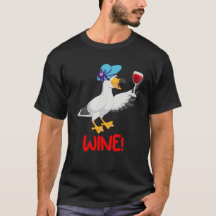 Seagull Wine Norddeutsche Möwen Seegras Vögel T-Shirt