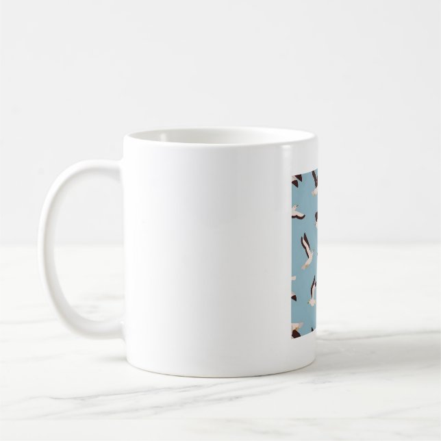 Seagull with french fry pattern kaffeetasse (Links)