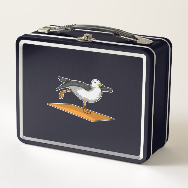 Seagull Yoga Mediation Fitness Metall Brotdose (Vorderseite)