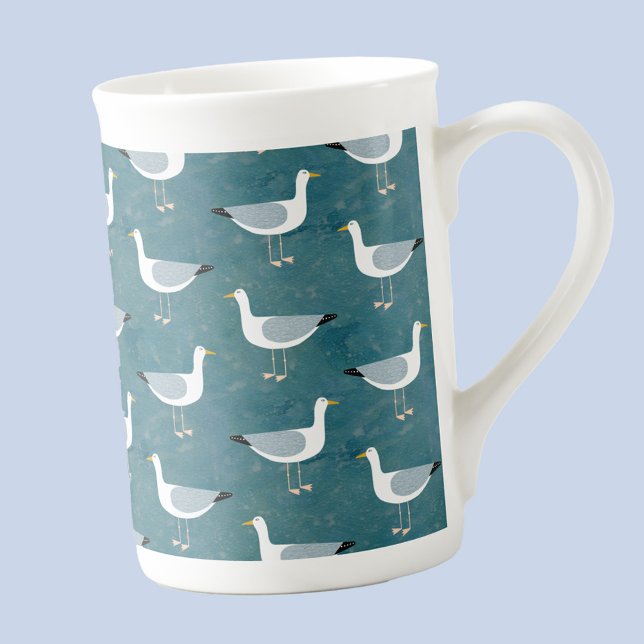 Seagulls Nautical Prozellantasse (Seagull nautical bone china mug)