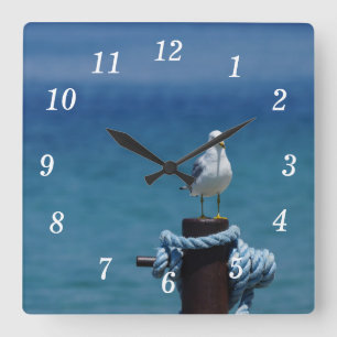 Seagulls Paradies an der Mackinac Wall Clock Quadratische Wanduhr