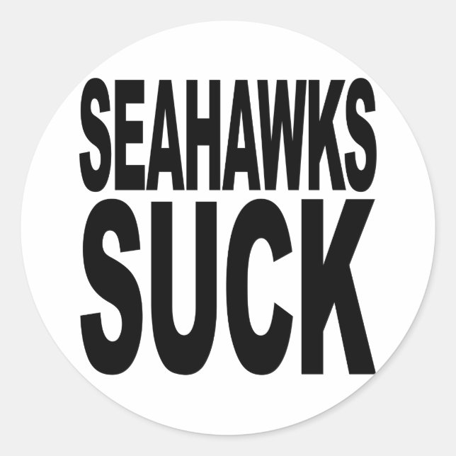 Seahawks Sind zum Kotzen Runder Aufkleber (Vorderseite)