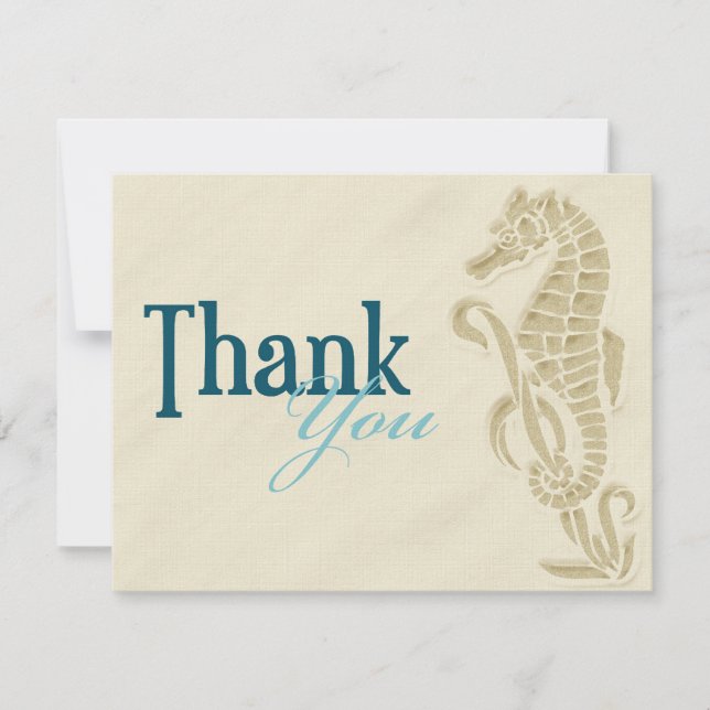 Seahorse Carte de remerciements (Devant)