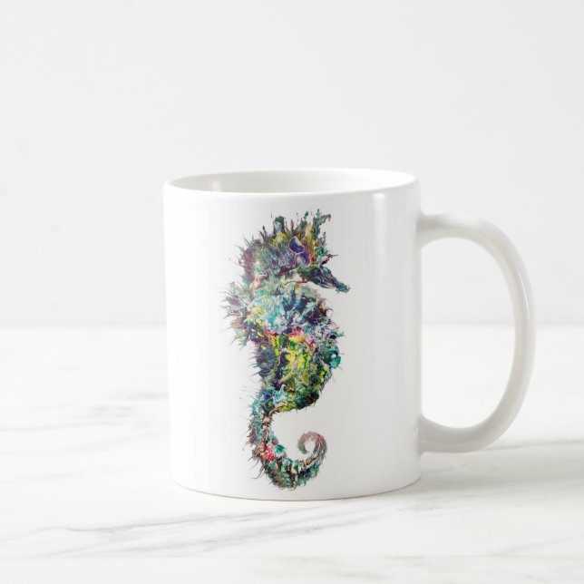 Seahorse, De La Peinture Originale, Mug Seahorse (Droite)