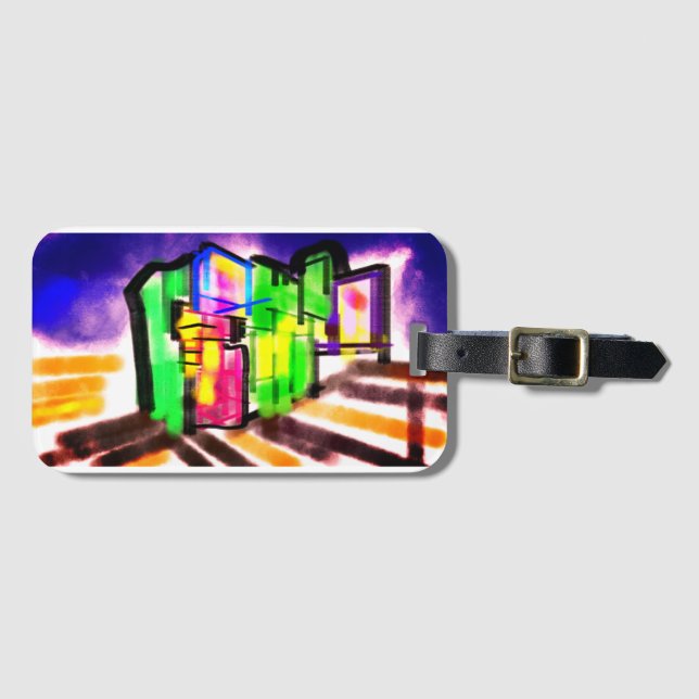 Seahorse love  gepäckanhänger (Vorderseite (Horizontal))