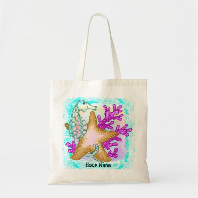 Seahorse starfish Friends Tragetasche (Vorne)