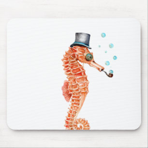 Seahorse Steampunk Mousepad