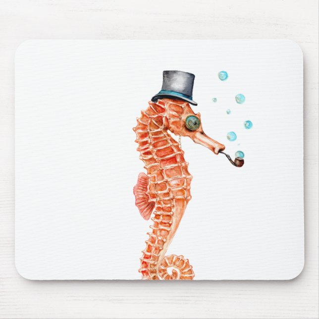 Seahorse Steampunk Mousepad (Vorne)