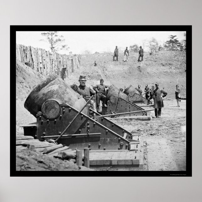 Seakoast Mortars in Yorktown, VA 1862 Poster (Vorne)