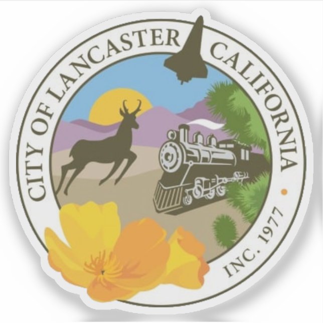 Seal of Lancaster, California, USA Aufkleber (Vorderseite)