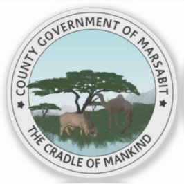 Seal of the Marsabit County, the Republic of Kenya Aufkleber