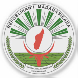 Seal of the Republic of Madagascar (1993-1998) Aufkleber