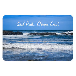 Seal Rock Oregon Coast On Pacific Ocean Magnet