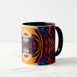 'Sealed with a Kiss' Neon Psychedelic Tasse