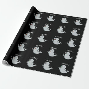 Seally Me Funny Siegel Puff Dark BG Geschenkpapier