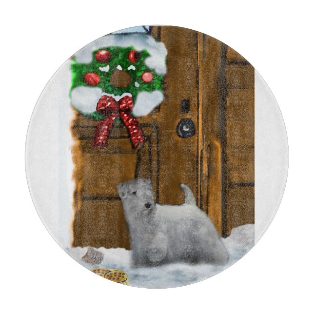 Sealyham Terrier Christmas Schneidebrett (Vorderseite)
