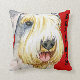 Sealyham Terrier Color Block Kissen