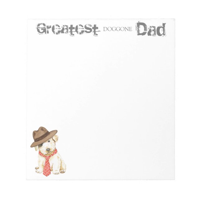 Sealyham Terrier Dad Notepad Notizblock (Vorderseite)