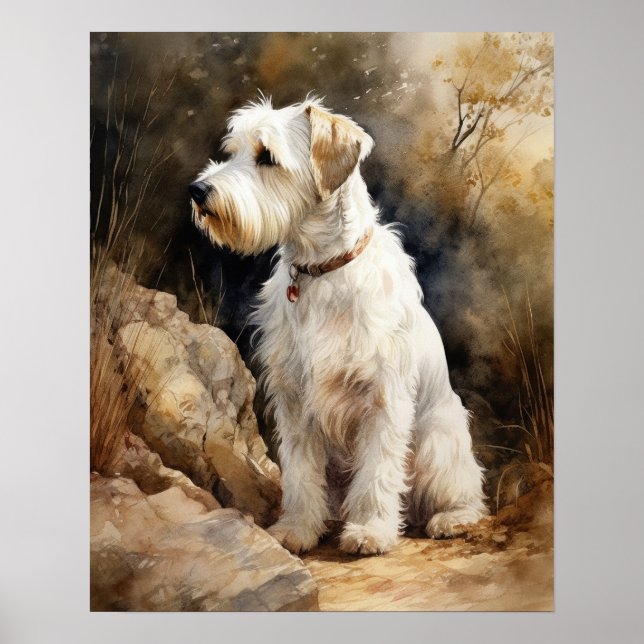 Sealyham Terrier Dog Art Print Poster (Vorne)