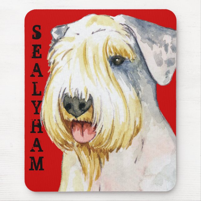 Sealyham Terrier Farbblock Mousepad (Vorne)