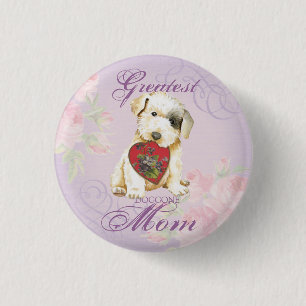 Sealyham Terrier Heart Mama Pinback Button