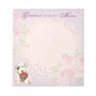 Sealyham Terrier Heart Mom Notepad Notizblock