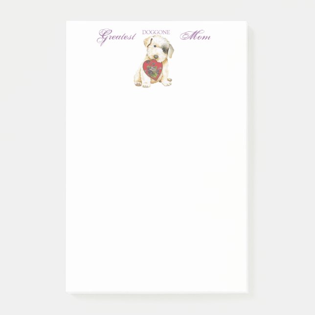 Sealyham Terrier Heart Mom Post-it Notes (Devant)