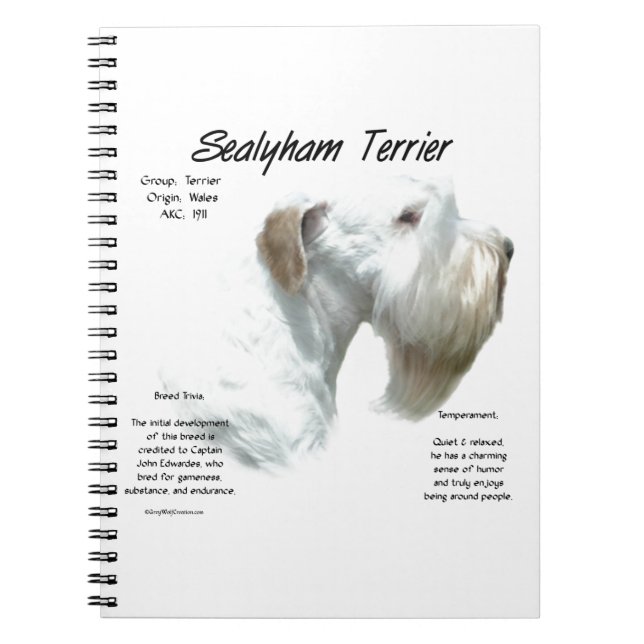 Sealyham Terrier History Notizblock (Vorderseite)