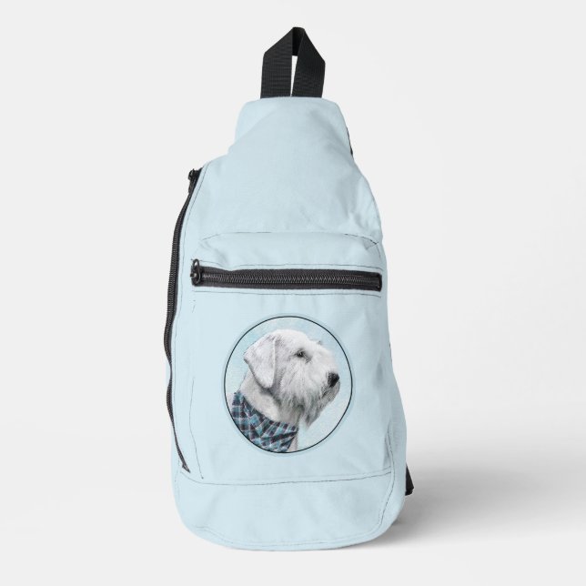 Sealyham Terrier Malerei Niedlich Original Hunde K Crossbody Bag (Vorderseite)