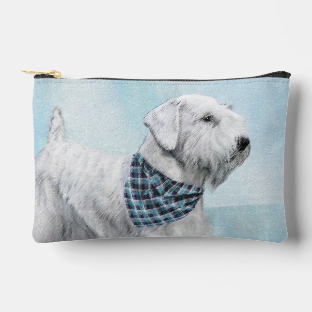 Sealyham Terrier Malerei Niedlich Original Hunde K Zubehörtasche (Vorderseite)