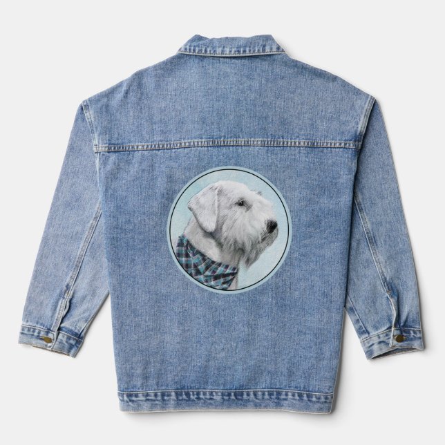 Sealyham Terrier Painting - Niedliche Original Dog Jeansjacke (Rückseite)