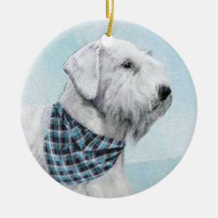 Sealyham Terrier Painting - Niedliche Original Dog Keramik Ornament