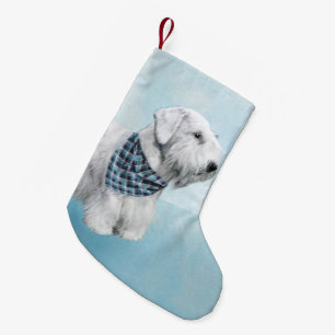 Sealyham Terrier Painting - Niedliche Original Dog Kleiner Weihnachtsstrumpf
