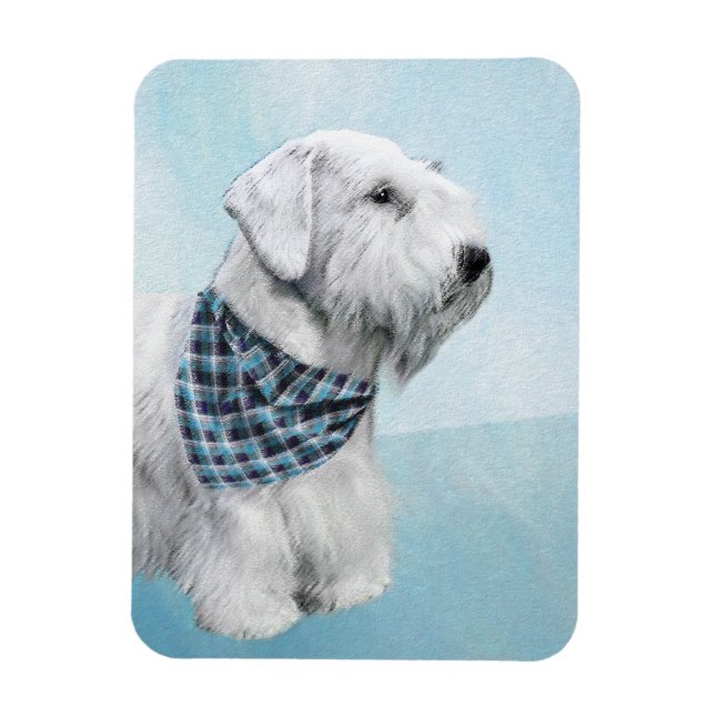 Sealyham Terrier Painting - Niedliche Original Dog Magnet (Vertikal)