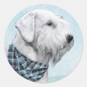 Sealyham Terrier Painting - Niedliche Original Dog Runder Aufkleber