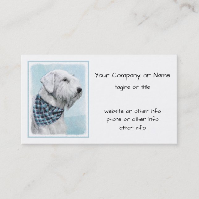 Sealyham Terrier Painting - Niedliche Original Dog Visitenkarte (Vorderseite)