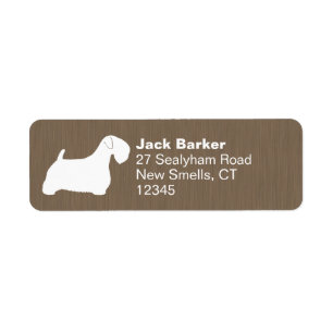 Sealyham Terrier Silhouette Dog Rücksendeadresse