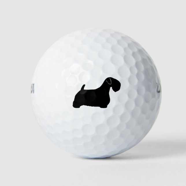Sealyham Terrier Silhouette Golfball (Vorderseite)