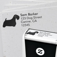 Sealyham Terrier Silhouette Rücksendeadresse