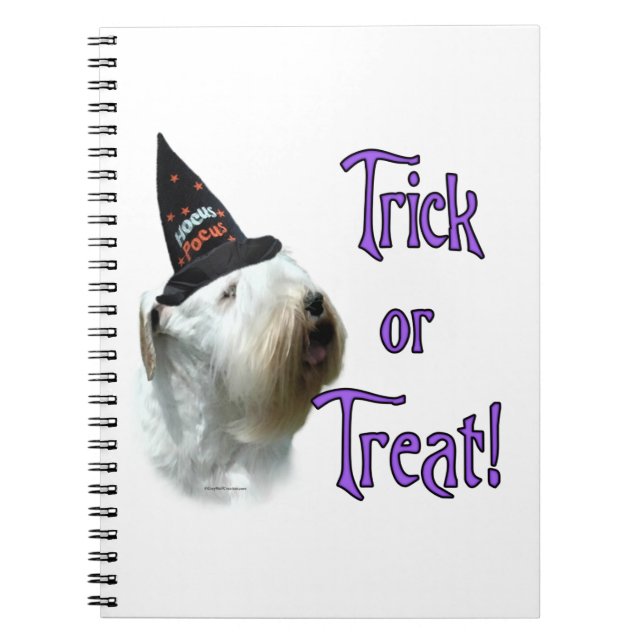 Sealyham Terrier Trick oder Treat Notizblock (Vorderseite)