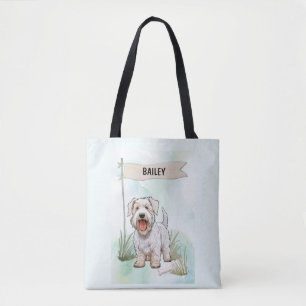 Sealyham Terrier Wasserfarben personalisierter Hun Tasche