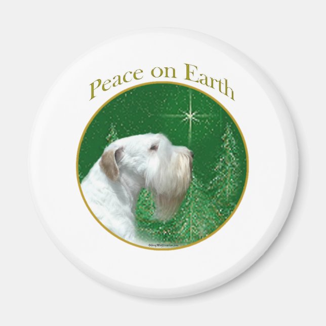 Sealyham Terrier Weltfrieden Magnet (Vorne)