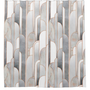 Seamless abstract art deco pattern with texture an duschvorhang