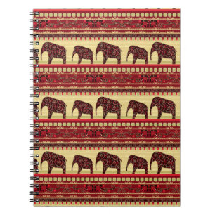 Seamless african ethno design ornamental elephant  notizblock