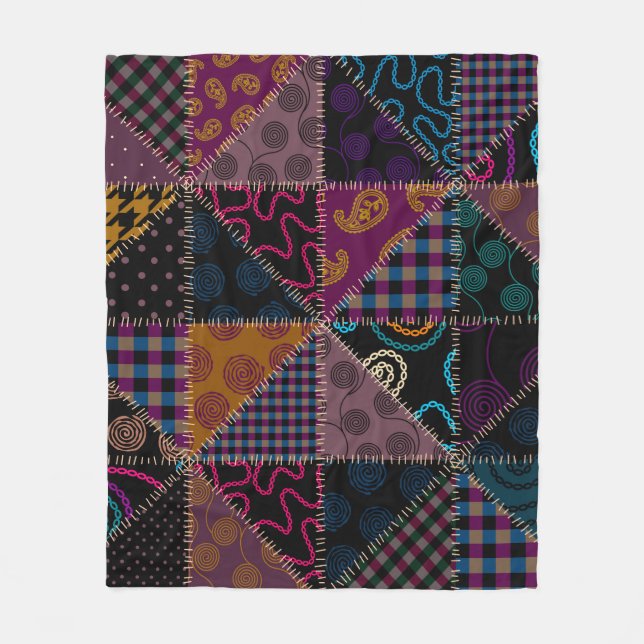 Seamless background pattern. Patchwork pattern. Vi Fleecedecke (Vorderseite)