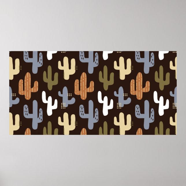 seamless background patterns in Scandinavian style Poster (Vorne)