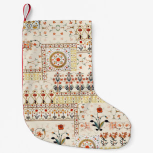 Seamless beautiful mughal floral with ethnic paisl kleiner weihnachtsstrumpf