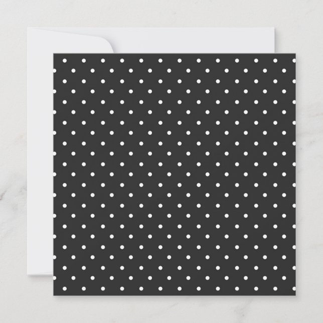 Seamless black and white polka dot pattern  dankeskarte (Vorderseite)
